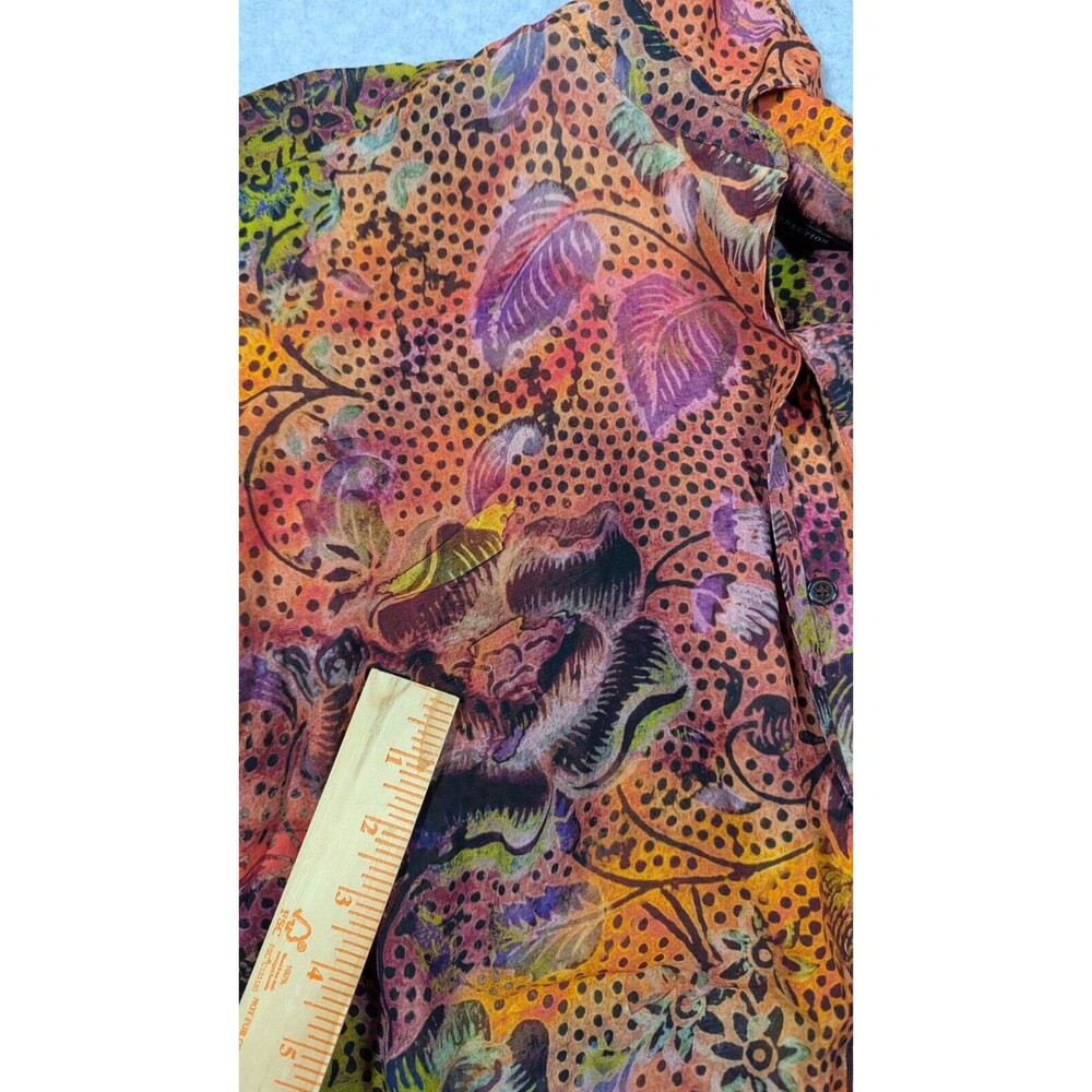 Peruvian Connection Multicolor Button Down Shirt … - image 4